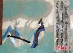 图为莫高窟第85窟晚唐壁画中的“树下弹筝”图。 敦煌研究院供图 - 甘肃新闻