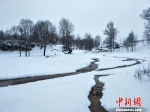 甘肃定西市渭源县雪后山村如同一幅水墨画。　钟欣 摄 - 甘肃新闻
