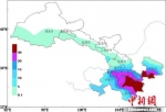 甘肃3月10日-14日降水量分布图。甘肃省气象部门供图 - 甘肃新闻