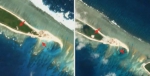 外媒称中国计划在黄岩岛上建造首个永久建筑，图为黄岩岛卫星图。 - 甘肃徽县