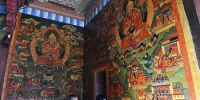 甘肃夏河拉卜楞寺佛殿中被保护修复的壁画实景。 中新社记者 杨艳敏 摄 - 甘肃新闻