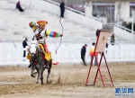 民族体育——传统马术表演庆藏历新年 - 人民网
