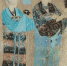 图为莫高窟第12窟晚唐时期《母子襦裙纹样》。敦煌研究院供图 - 甘肃新闻