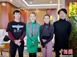新一代的《大梦敦煌》主要演员(从左至右为马阳、陈彦汀、牛梓、杨凯渊)。　高展 摄 - 甘肃新闻