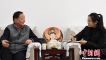 2019年1月，李最雄在兰州接受中新社、中新网记者专访。　杨艳敏 摄 - 甘肃新闻