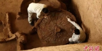 图为考古人员对马家塬墓地进行清理发掘。(组图)甘肃省文物考古研究所供图 - 甘肃新闻