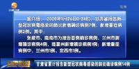 甘肃省累计报告新型冠状病毒感染的肺炎确诊病例14例 - 甘肃省广播电影电视
