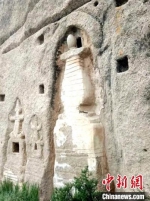 图为发现的古代佛龛塔石刻塔群遗迹。永昌县委宣传部供图 - 甘肃新闻