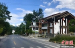 6月10日，康县王坝镇境内的美丽乡村一隅，道路干净整洁，房屋风格古朴。　闫姣 摄 - 甘肃新闻