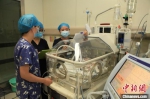 图为患儿在甘肃省妇幼保健院新生儿重症救护中心进行治疗。(资料图) 田健 摄 - 甘肃新闻