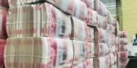 在甘肃一银行的清点中心内，人民币被有序摆放。(资料图) 艾庆龙 摄 - 甘肃新闻