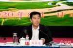 8月28日，黄河流域甘肃段生态环境司法保护协作论坛在甘肃省甘南藏族自治州合作市举行。图为甘肃高院院长张海波发言。　张江山 摄 - 甘肃新闻