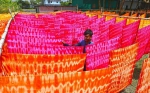 孟加拉国：手工布匹印染作坊 - 中国甘肃网