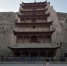 图为9月上旬，世界文化遗产敦煌莫高窟标志性建筑“九层楼”。　冯志军 摄 - 甘肃新闻