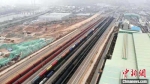 无人机拍摄中国铁路兰州局集团兰州西车辆段。　高展 摄 - 甘肃新闻