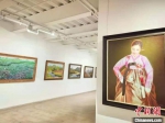 图为“惟美无界—当代朝鲜油画名家精品展”展出作品。　史静静 　摄 - 甘肃新闻