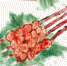 图为酒泉美食“红柳烤肉”绘画作品。　杜兴彦 摄 - 甘肃新闻